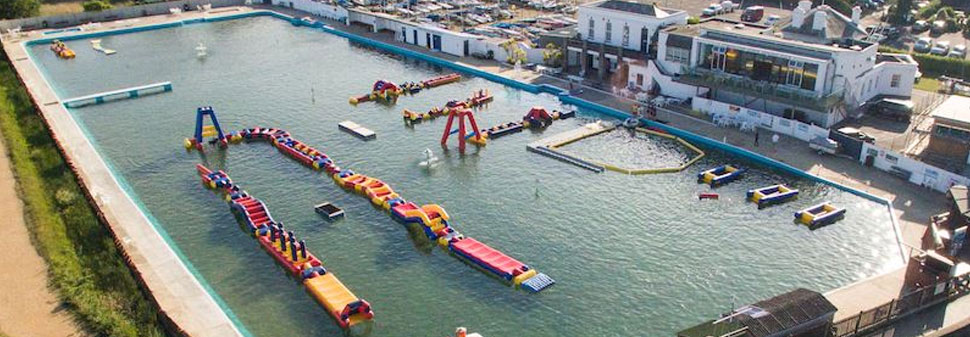 Lymington Seawater baths inflatable course